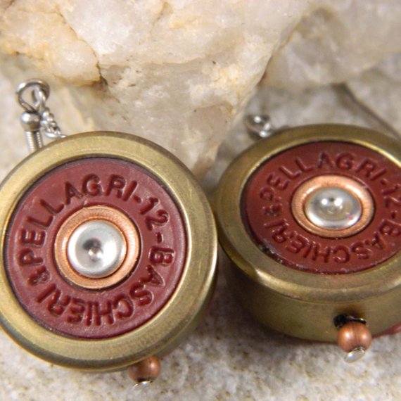 Baschieri and Pellagri 12 Gauge Bullet Shell Earrings